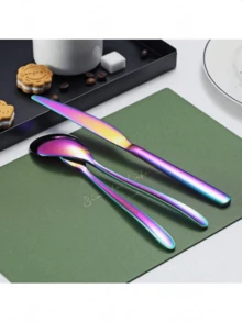 Juego De Cubiertos De Acero Inoxidable Plata 28 Piezas - Multicolor - Ver 5