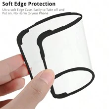 Hadaasi 1pc Black 360-Degree Full Coverage Dual-Layer TPU+PC Acrylic Shockproof Silicone Protective Case Compatible With Samsung Galaxy S26 Ultra/S26 Plus/S26/M36/S25 FE And Apple 17 Pro/17 Pro Max/17 Air/17, OPPO Reno14 Pro, Honor 400/400 Pro/400 Lite, OPPO Reno14 F, Infinix Hot 60 Pro/Hot 60 Pro+, Redmi 15C, Note14 Pro+ - Black - View 7