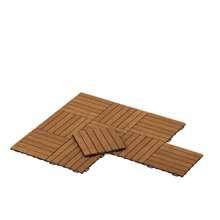 Tioman Outdoor Decor Floor Decking Wood Tile Interlock 10PC/CTN, Interlocking Flooring Deck Tiles, Floor Tiles Patio Decor Deck Tiles For Balcony, Garden, Backyard, Honey Oak Color/Brown - Mustard Yellow - View 4