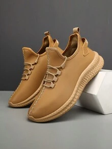 Nam Màu Khaki Đúng mốt Giải trí Giày thể thao , Thoải mái Và Nhẹ Giày thể thao - Màu Khaki - Xem 2