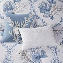 6pc Pismo Beach Oversized Comforter Set With Throw Pillows - Blue/White - View 8