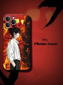 1 Chiếc Flame Boy Phong Cách Anime Họa Tiết Đầu Lâu Mềm Tpu Bảo Vệ Thả Vỏ Điện Thoại Tương Thích Với IPhone/Samsung 15/15plus/15pro/15promax - Nhiều màu - Xem 1