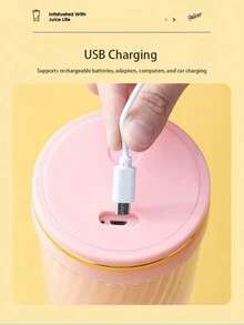 1pc Portable Juicer Cup With Usb Interface, Convenient For Daily Consumption Of Fresh Juice - Green - View 6
