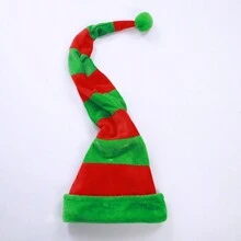 1頂中性聖誕節帽子,創意精靈帽風格,適用於節日聚會和舞會,裝扮時尚好玩 - 彩色 - 查看 5