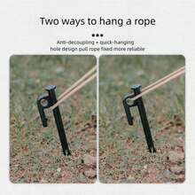 1pc 40cm Black Heavy Duty Tent Peg For Outdoor Camping Canopy Beach Shelter Ground Anchor - Black - View 5