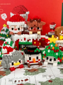 聖誕積木 - 企鵝 - 淺灰色 - 查看 6