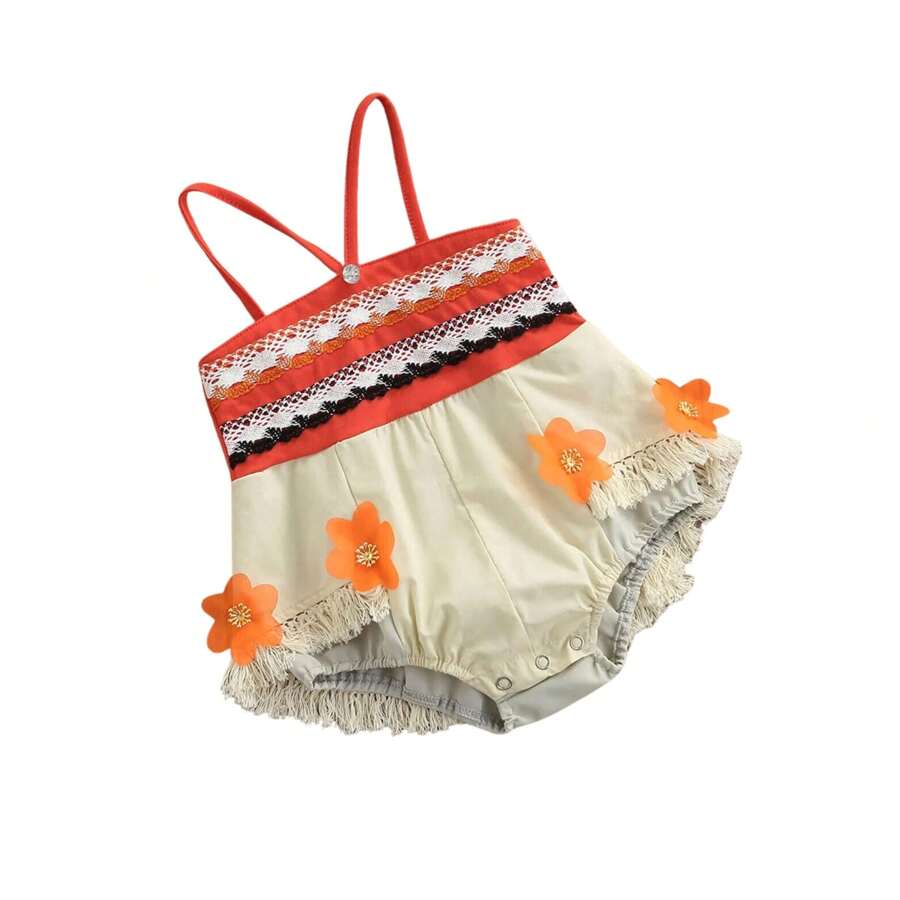 Disfraz Traje Princesa Moana Niña Pañalero Bebe - Beis - Ver 1