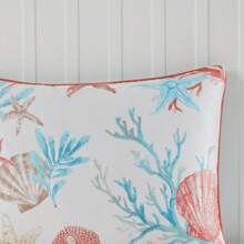 6pc Pebble Beach Sateen Duvet Cover Set - 珊瑚 - 查看 7