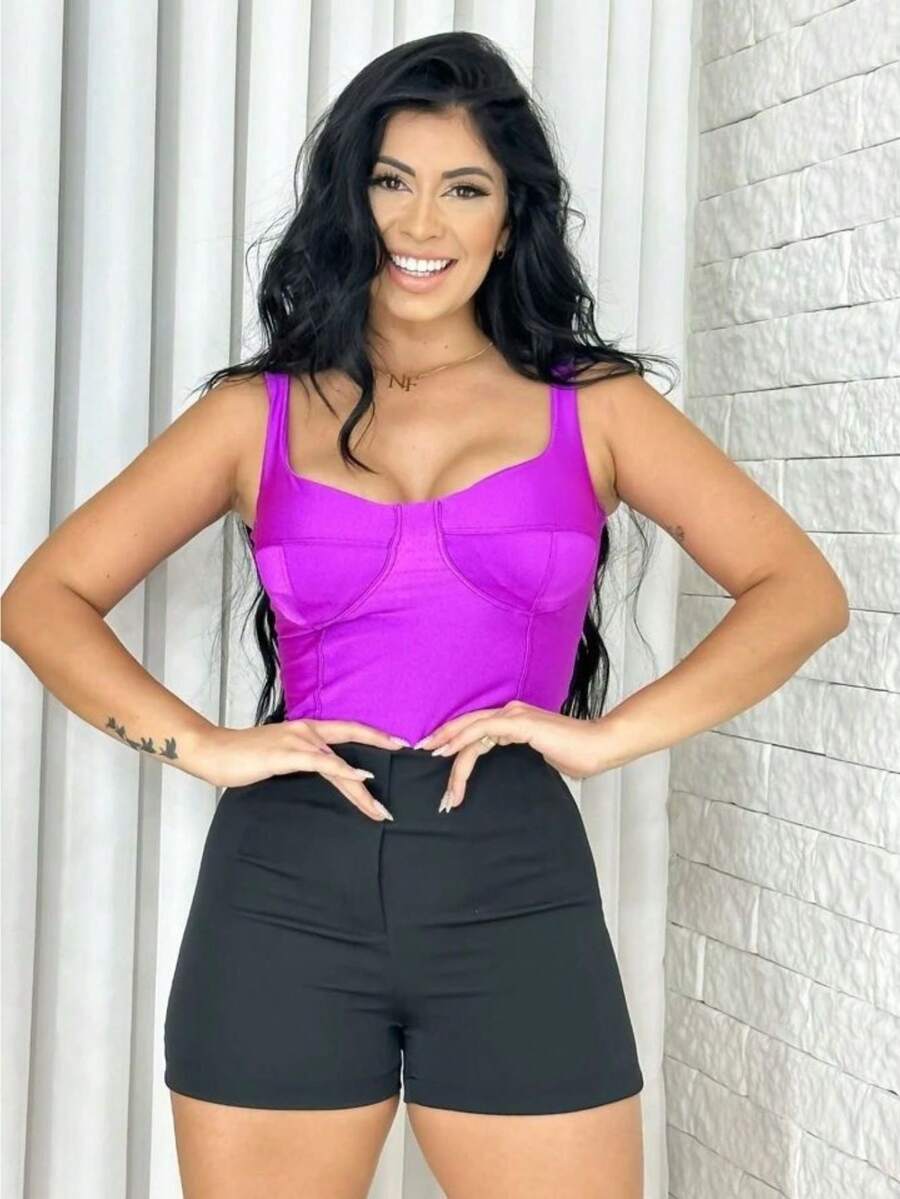 Women Shorts - 黑色 - 查看 1