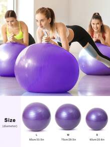 Bóng Tập Yoga Bơm Hơi Bóng Thể Dục, Bóng Tập Thể Dục Cân Bằng Pilates Chống Nổ Ổn Định Bóng Thể Dục Để Tập Luyện Core Training - Màu tím - Xem 1
