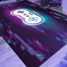 1件新款霓虹燈遊戲機地毯,卡通電玩手柄電競遊戲房裝飾地墊满鋪毯,動漫玩家地毯,適用於卧室男孩青少年印花遊戲手柄地墊客廳垫家居裝飾防滑水晶地板涤纶遊戲玩家裝飾門墊 - 霓虹遊戲機-3 - 查看 3
