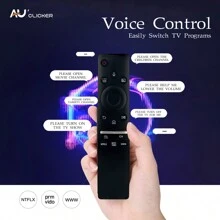 AU CLICKER 1件 Bn59-01312f 電視語音遙控器,與三星電視兼容,可替換所有帶聲音功能的三星智能曲面 Qled Led Lcd 8k 4k 電視 - BN59-01312F - 查看 3