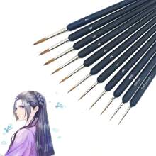 11pcs/Set Black Fine Line Art Pens, Simple & Versatile For Artists' Use Back To School - Black - View 1