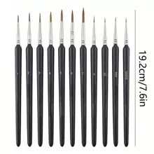 11pcs/Set Black Fine Line Art Pens, Simple & Versatile For Artists' Use Back To School - Black - View 2