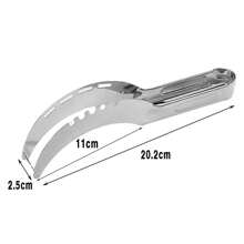 1 件不锈钢西瓜切片机，大号水果切割工具，用于快速分割哈密瓜/甜瓜果肉，厨房水果刀 - 銀色 - 查看 2