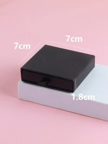 1個黑色短抽屜式手鍊和項鍊時尚禮品盒 - 黑色 - 查看 5