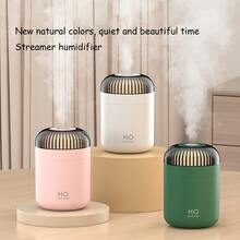 New Led Light Water Humidifier, 500ml Large Capacity Desktop Mist Maker For Home, Office Air Humidifying - Pink - View 2