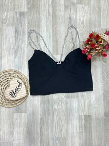 Women Tank Tops & Camis - 黑色 - 查看 1