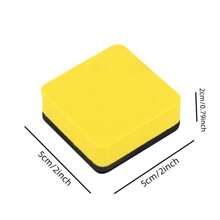 現貨供應6入組迷你綠色毛氈正方形(5*5cm)配磁性黑板/eva絨面白板擦