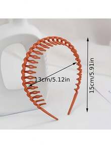 霧面彩色髮夾頭帶女款防滑帶齒簡約加壓頭飾臉部頭帶頭髮飾品