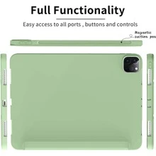 Apple 平板电脑保护套，柔软防摔保护，超薄/智能支架/自动唤醒保护套，兼容 iPad，兼容 iPad 第 9 代/iPad 第 10 代（绿色） - 抹茶綠 - 查看 6