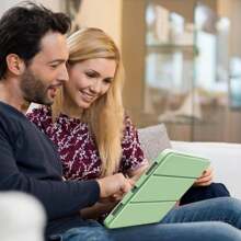 Apple 平板电脑保护套，柔软防摔保护，超薄/智能支架/自动唤醒保护套，兼容 iPad，兼容 iPad 第 9 代/iPad 第 10 代（绿色） - 抹茶綠 - 查看 7