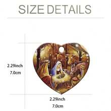 1個,馬利亞和出生在馬槽上的亞克力裝飾品,車內裝飾品,聖誕樹裝飾品,親戚和朋友項鍊禮物,場景裝飾,房間裝飾,家居裝飾,假日派對裝飾,聖誕裝飾 - 杏色 - 查看 2