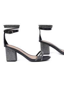 Women Heeled Sandals - 黑色 - 查看 6