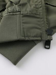 Nam Ngoài trời Nhiều túi Đa chức năng Thể thao Áo khoác Quần áo tập thể hình Nam - xanh quân đội - Xem 9