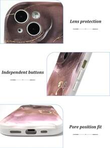 兼容苹果/高端分层硅胶水彩手机壳 - 彩色 - 查看 3