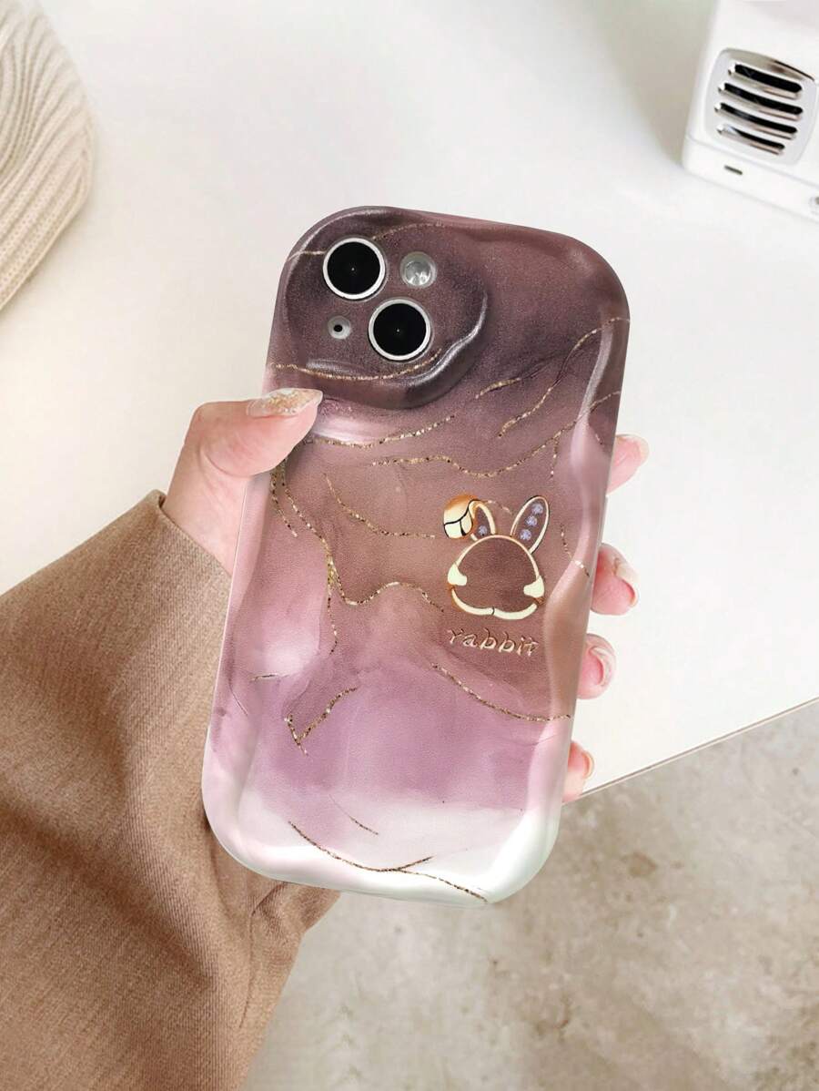 兼容苹果/高端分层硅胶水彩手机壳 - 彩色 - 查看 1