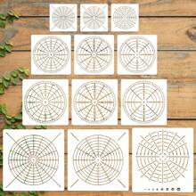 12pcs White Plastic Mandala Dotting Stencils Set In Multiple Sizes - White - View 1