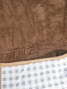 Double Bedspread Quilt With Brief, Straight Edge 2.00x2.30 - Coffee Brown - View 5