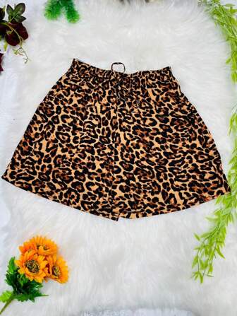 Belala Moda Short de  verão sem bolso  com estampa