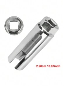 1入組1/2" 22mm驅動插座汽車扳手,用於氧氣傳感器的安裝拆卸更換工具,汽車維修卡車汽車配件 - 銀色 - 查看 2
