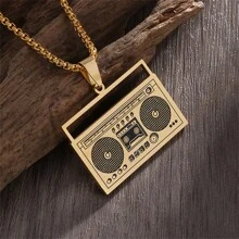 女士個性化精緻時尚酷無線電項鍊吊墜、禮物