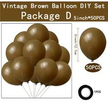 50/115入組復古白色氣球套裝,適用於生日派對、婚禮裝飾、拱門背景布置