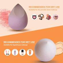 8 Pcs Makeup Sponge Set With  1pc  Storage Box, Beauty Makeup Sponge Cosmetic Tool Multicolor Makeup Sponge For Liquid Cream Foundation - Multicolor - View 6