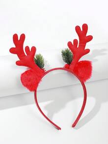 1入女式聖誕節髮飾,多色閃爍馴鹿鹿角、聖誕樹、鈴鐺、毛絨耳朵、球狀設計髮帶,時尚可愛的假日裝飾,非常適合派對裝扮、舞會配件、節日裝扮 - 彩色 - 查看 4