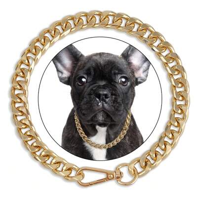 Dog O Chain Necklace, Metallic Link Chain, Personalized Punk Style Necklace For Dogs & Cats, Fashion Pet Accessory