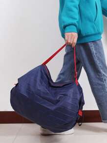 時尚耐用可重複使用可折疊購物袋女士便攜式折疊購物袋手提袋運動手提包儲物袋,適用於美味風格的秋冬美拉德色彩美拉德袋