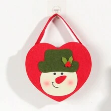 1 túi quà tặng Giáng sinh tình yêu Túi táo Túi kẹo hoạt hình Túi xách ông già Noel 3D - Đỏ - Xem 1