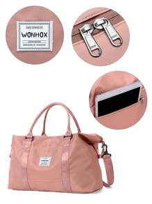 兒童運動旅行手提袋,大型健身手提袋,帶拉鍊行李袋手提袋,便攜式防水旅行袋,過夜袋,青少年週末出門旅行手提袋,適合上學、練習,過夜旅行等