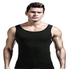 男款夏季無袖運動修身健身背心上衣,白色 - 黑色 - 查看 1