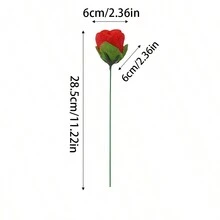 1 件情人節派對用品。無需打火機液體就能點燃玫瑰的表演道具 - 紅色 - 查看 2