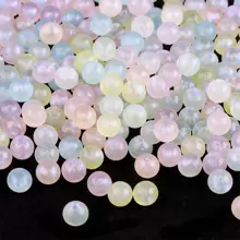 50 pièces Perles en plastique en vrac de charme de sirène coloré, kit de fabrication de bijoux DIY, perles rondes de l'océan pour faire des bracelets, bagues, colliers, épingles à cheveux et ornements de tête, cadeau