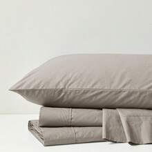 200 Thread Count Relaxed Percale Sheet Set - Màu Khaki - Xem 4
