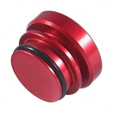 1 pieza Tapón antipolvo de aluminio, botón 12V, accesorios de repuesto compatibles con la mayoría de vehículos, decoración para autos, botón tipo misil de incendio rojo