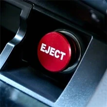 1 pieza Tapón antipolvo de aluminio, botón 12V, accesorios de repuesto compatibles con la mayoría de vehículos, decoración para autos, botón tipo misil de incendio rojo