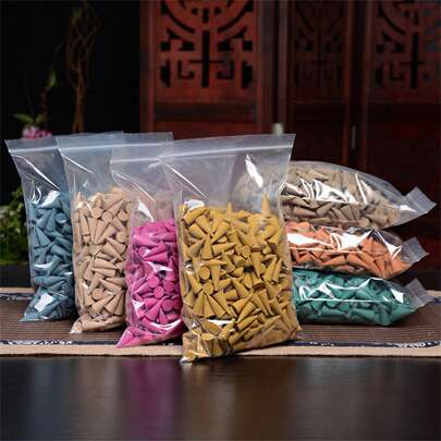 8 Assorted Fragrance Incense Cones, Natural Aroma, Suitable For Fragrant Rooms, Odor Removal, Stress Relief, Relaxation (30pcs Set), Machine Stamped Marking, Birthday Graduation Gift